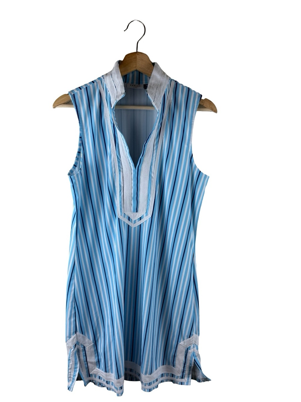 Cabana Life Harbor Sleeveless Tunic Mini Dress Small Coastal Beach